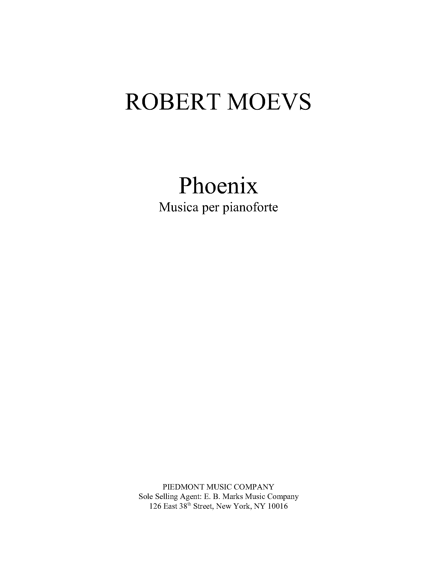 Phoenix for Piano solo